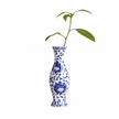 Vase en Porcelaine Alberoise pour Fleurs, vase blanc et bleu à motifs floraux