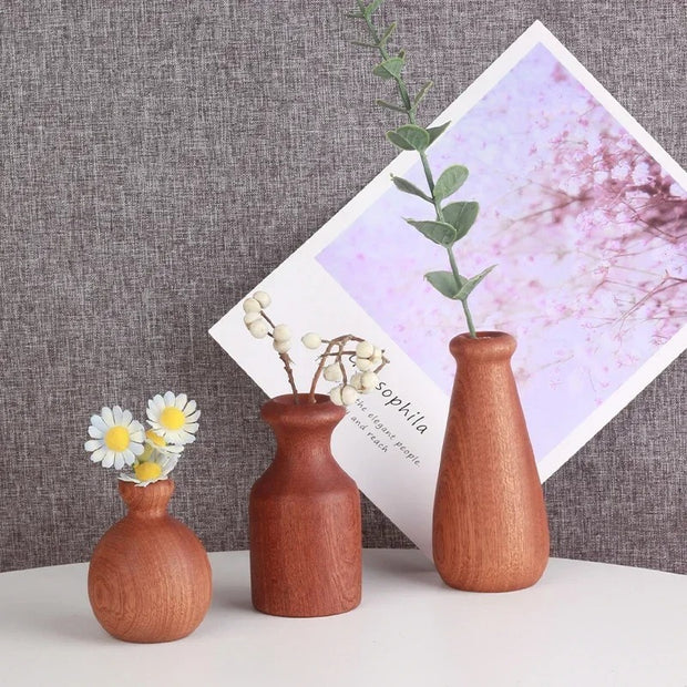 Vase en Bois d'Ebene Minimaliste