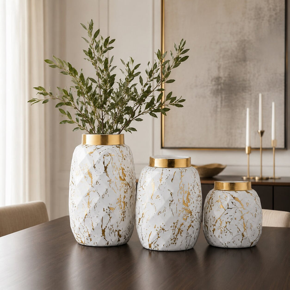 Vase à Fleurs Marbré