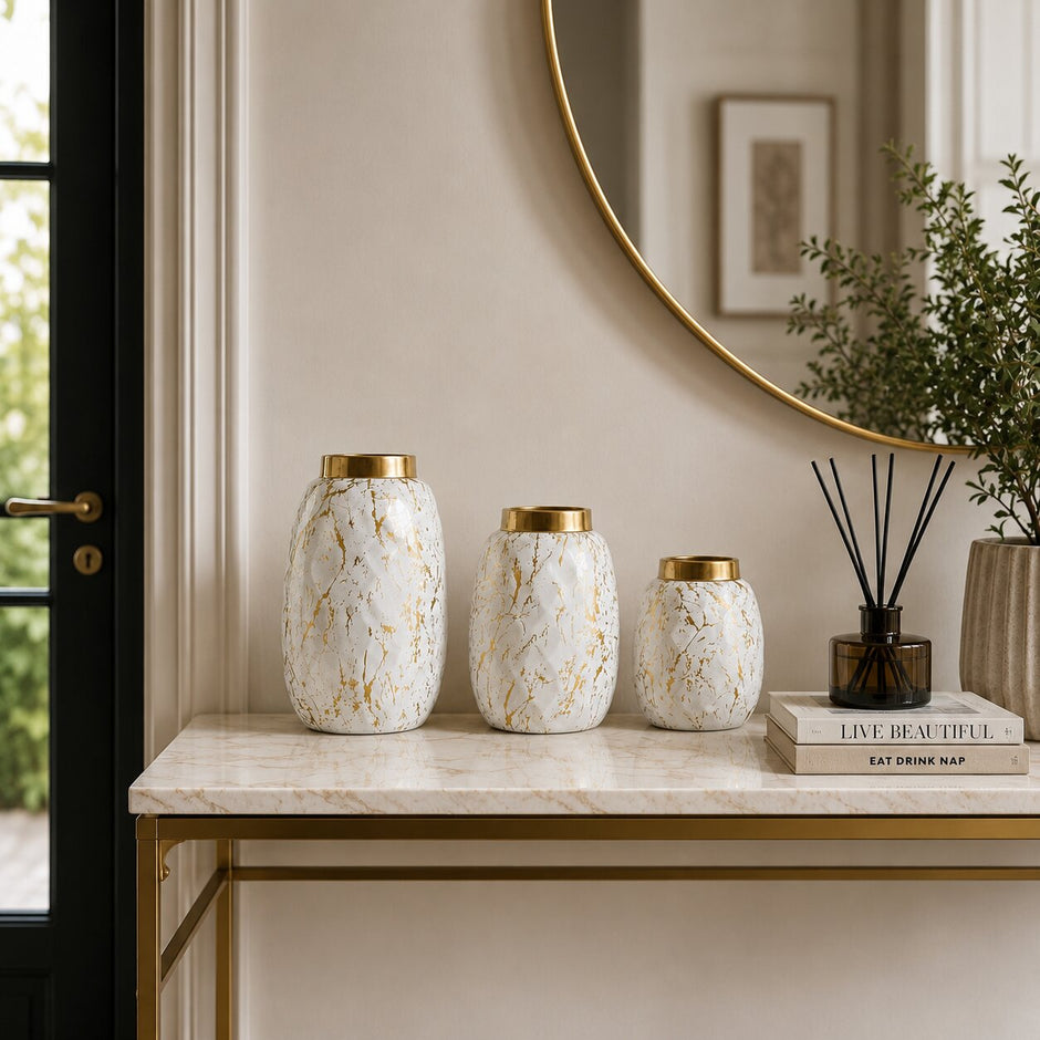 Vase à Fleurs Marbré