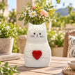 Vase en Bois Massif en Forme de Chat