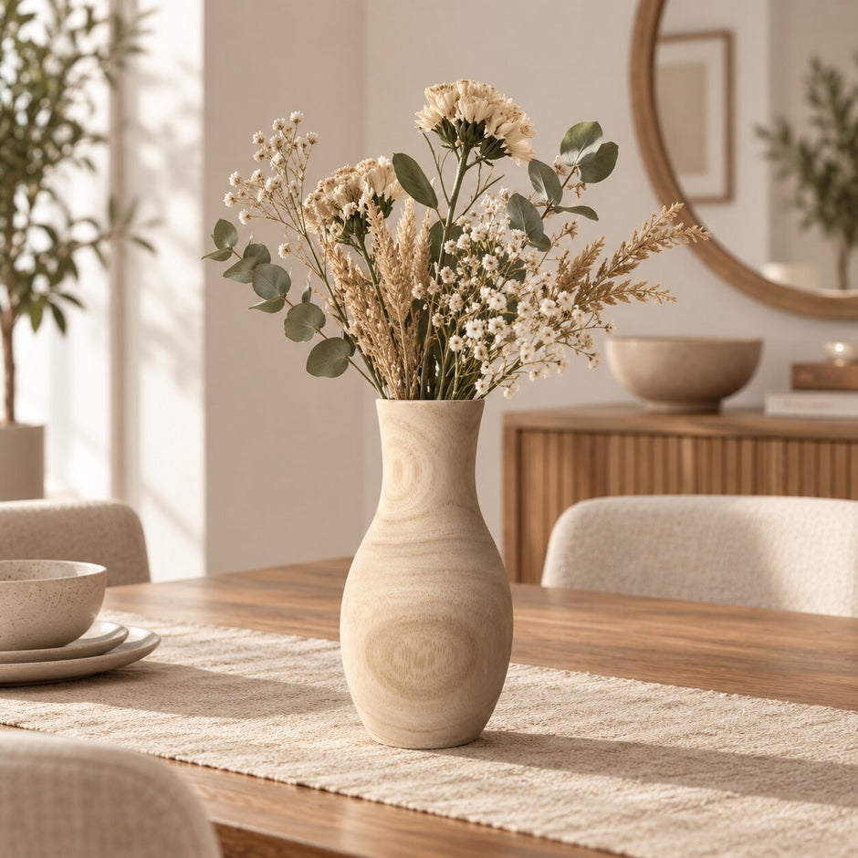 Vase en Bois Nordique Minimaliste
