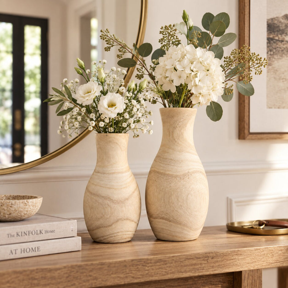 Vase en Bois Nordique Minimaliste