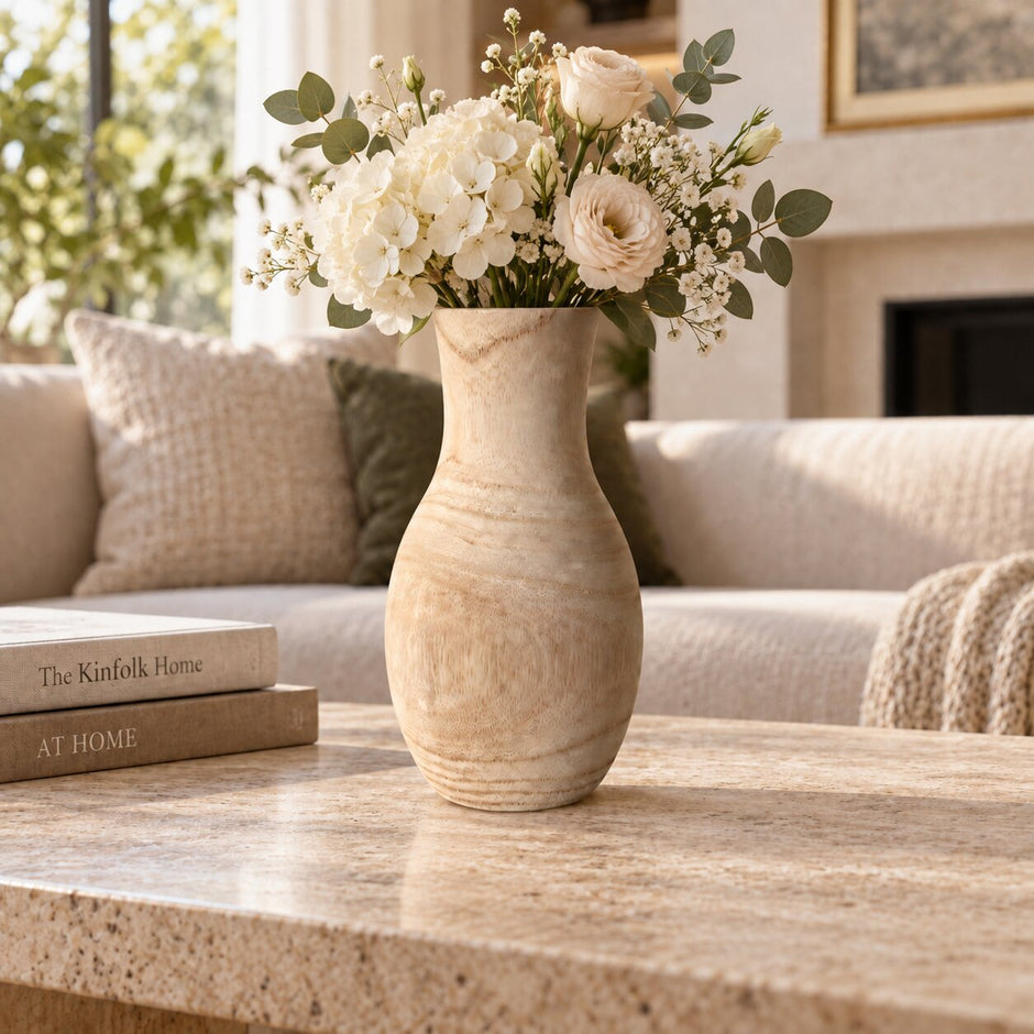 Vase en Bois Nordique Minimaliste