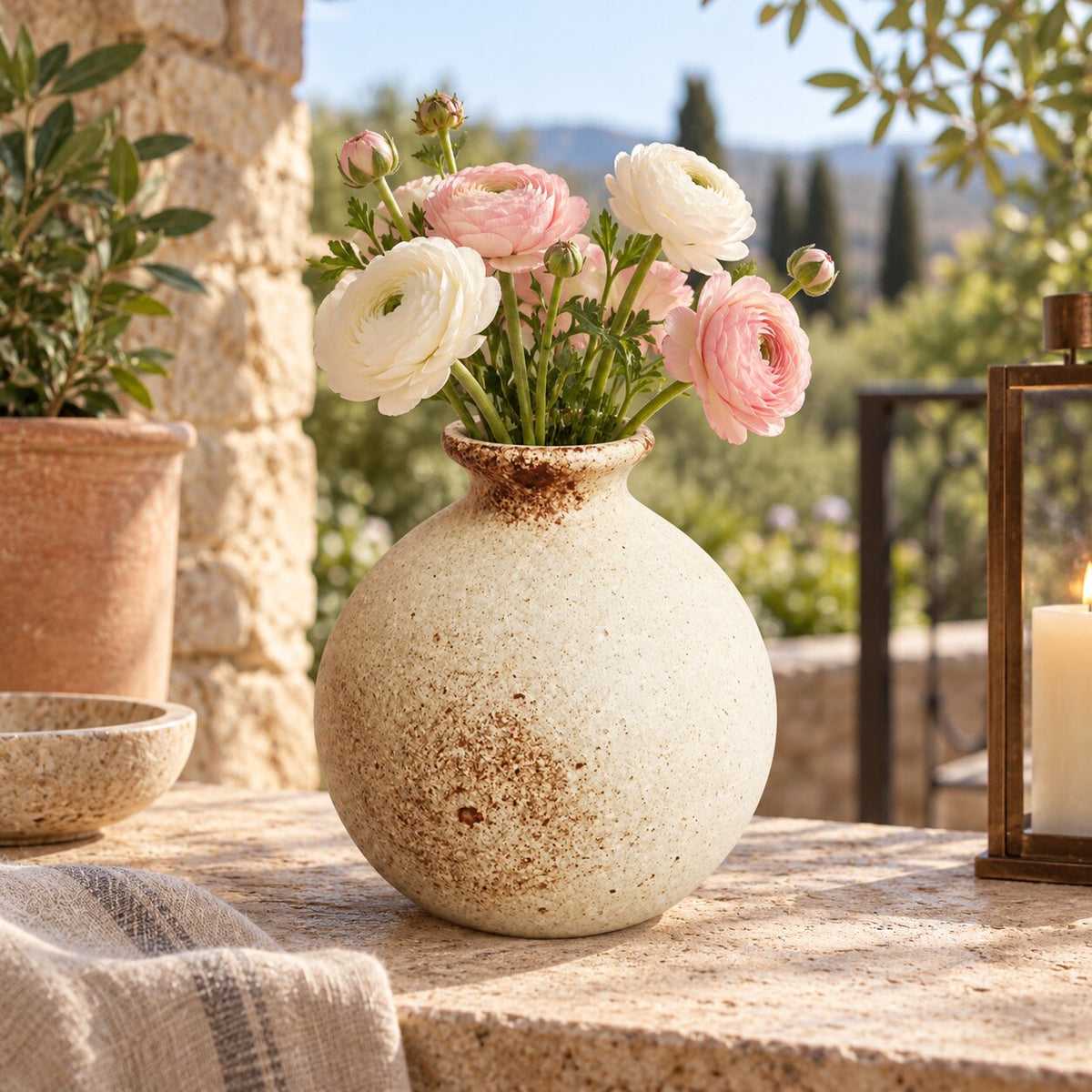 Vase en Bois Style Retro