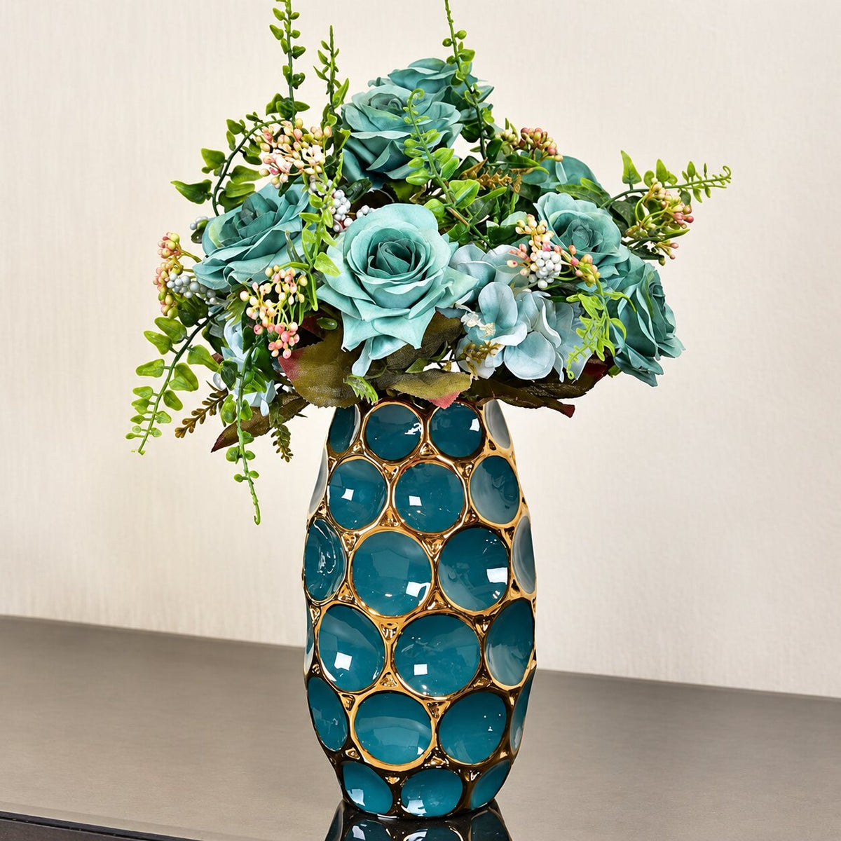Vase en Céramique Alvéolé Contemporain