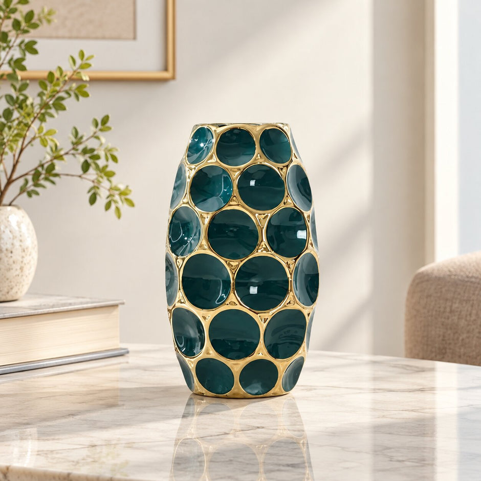 Vase en Céramique Alvéolé Contemporain