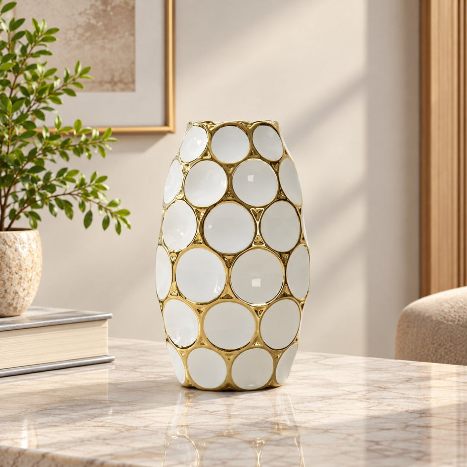 Vase en Céramique Alvéolé Contemporain