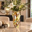 Vase en Cristal Émaillé Doré Importé de Tchéquie