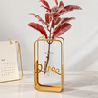 Vase en Fer et Verre pour Fleurs Hydroponiques