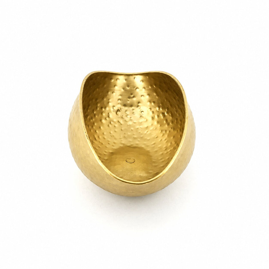 Vase en Métal Doré de Grande Taille