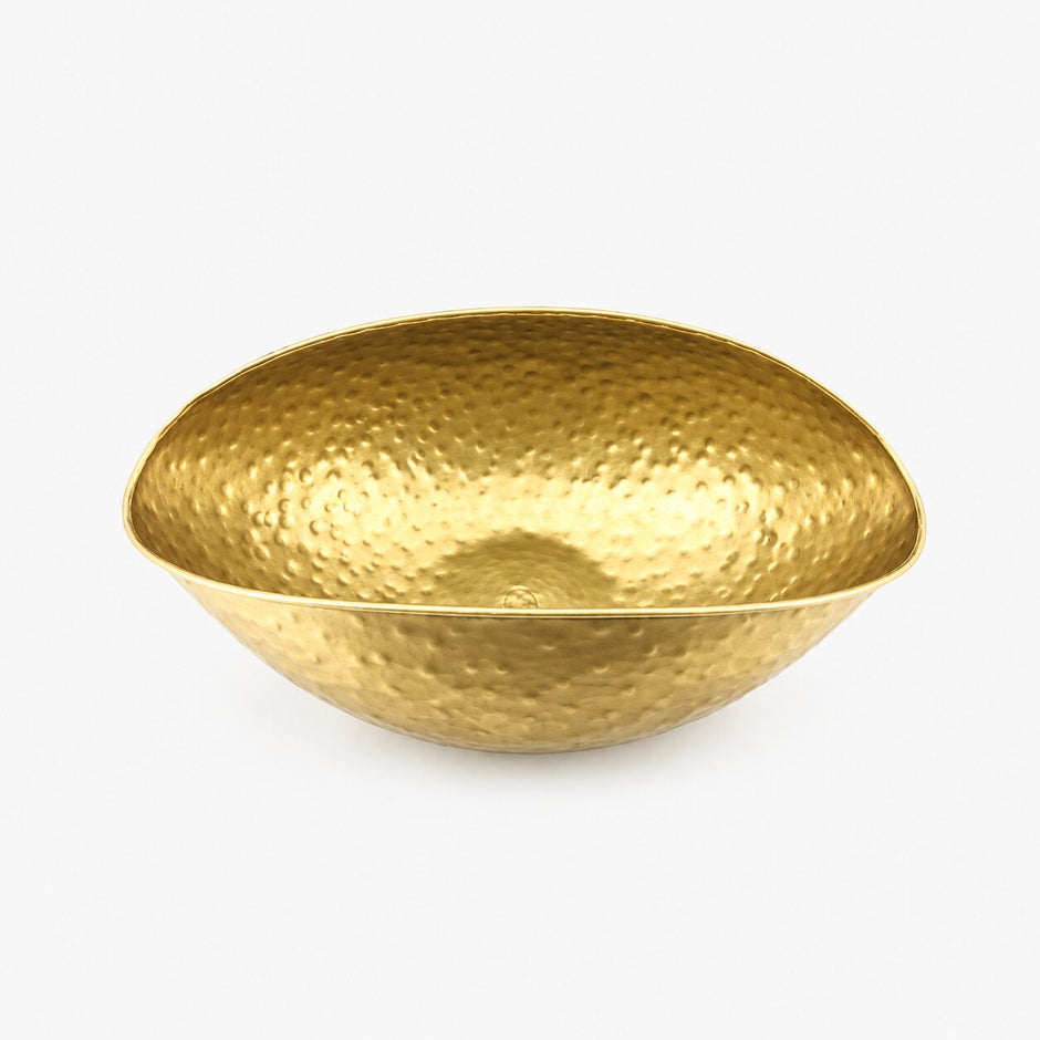 Vase en Métal Doré de Grande Taille
