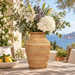 Vase en Osier Style Bohème pour Fleurs
