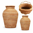 Vase en Osier Style Bohème pour Fleurs