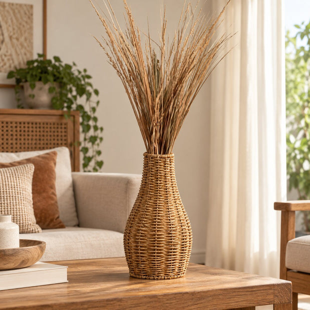 Vase en Osier Tissé