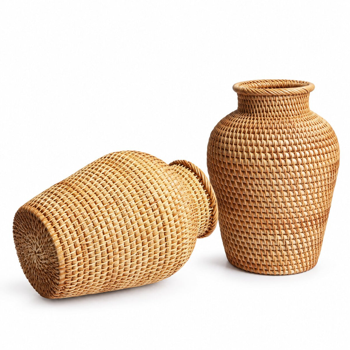 Vase en Osier pour Fleurs Sèches
