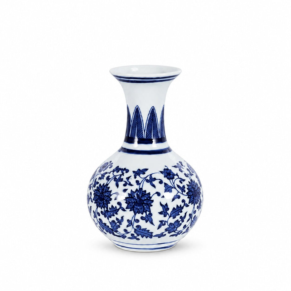 Vase en Porcelaine Bleu et Blanc