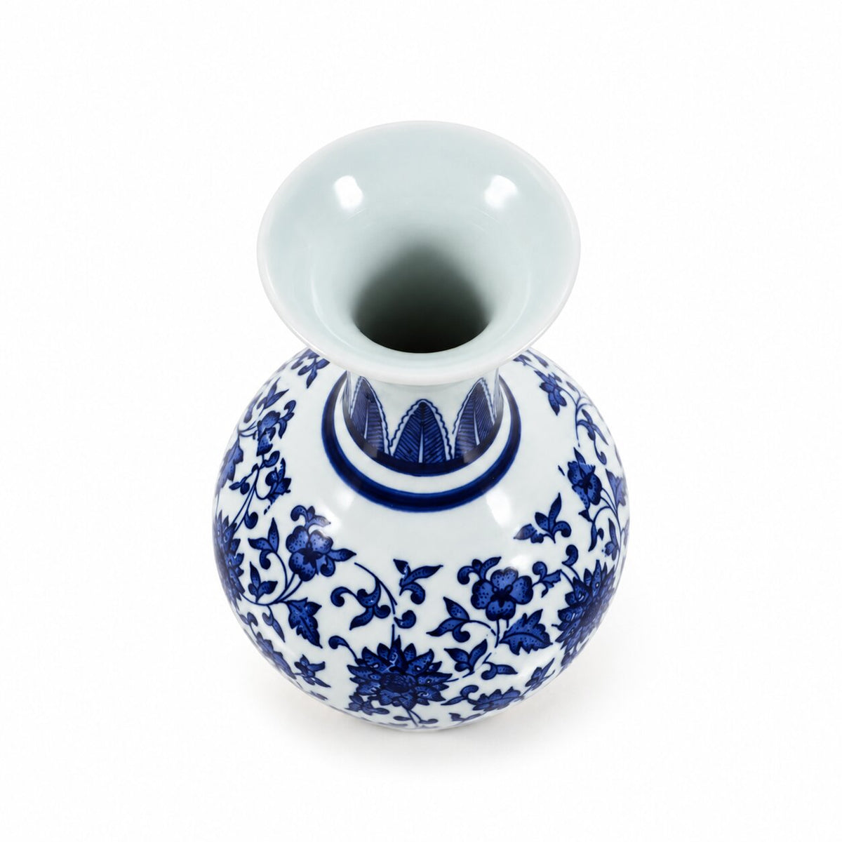 Vase en Porcelaine Bleu et Blanc