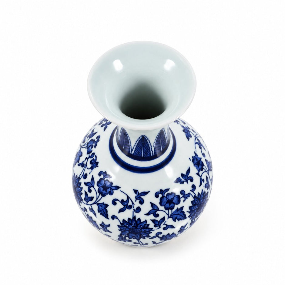 Vase en Porcelaine Bleu et Blanc