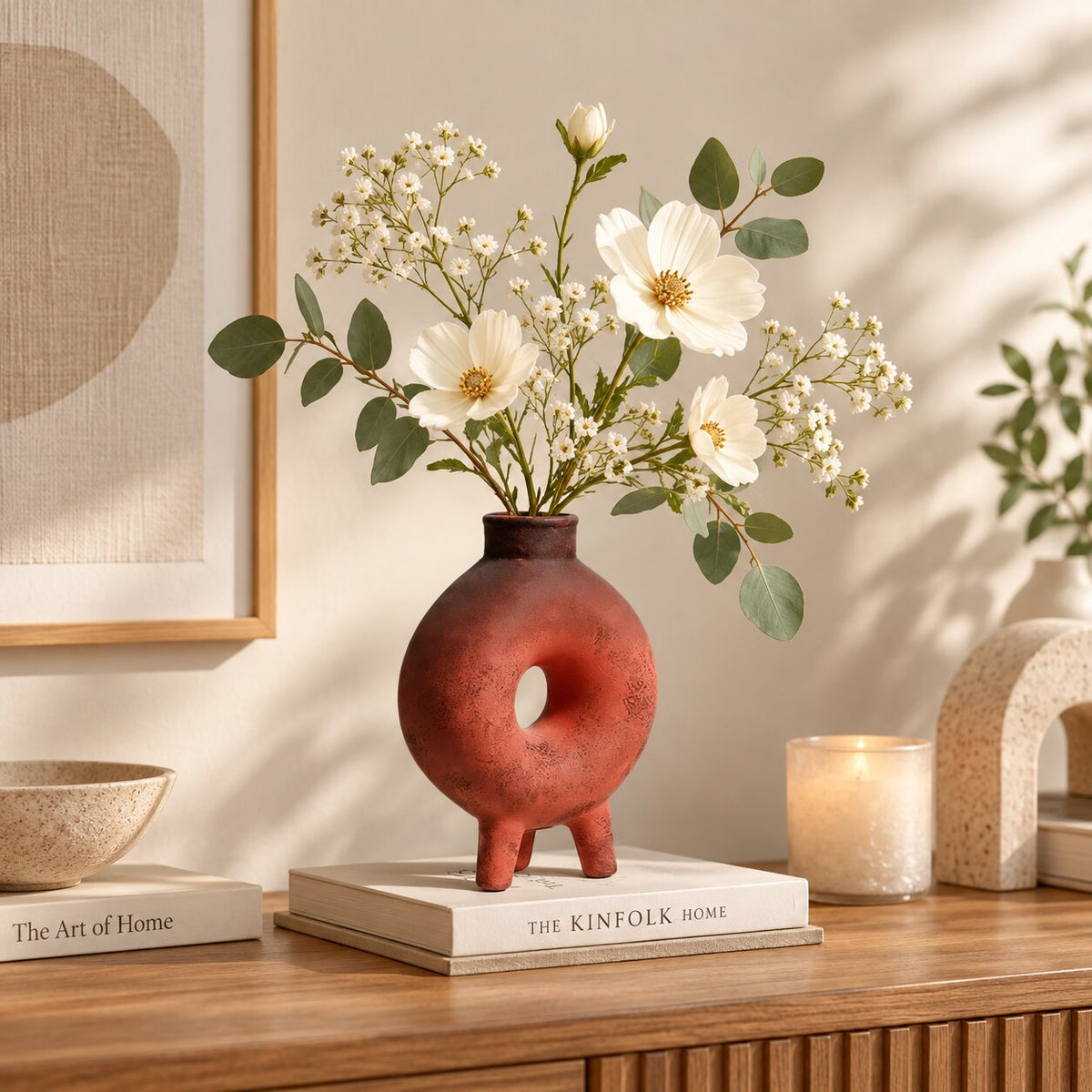 Vase en Terre Cuite Minimaliste Style Creux