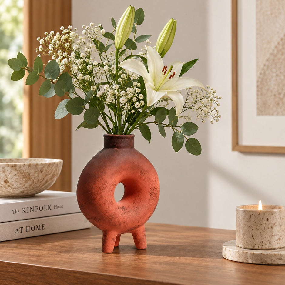 Vase en Terre Cuite Minimaliste Style Creux