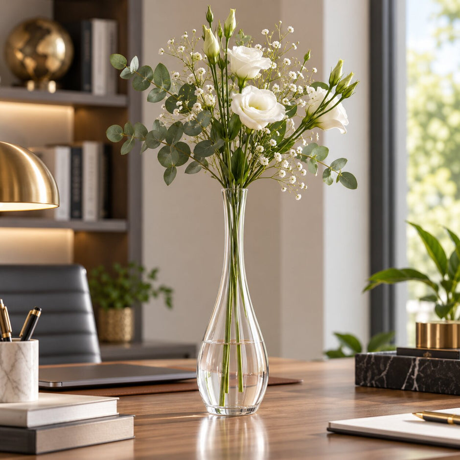 Vase en Verre Transparent Style Japonais pour Plantes