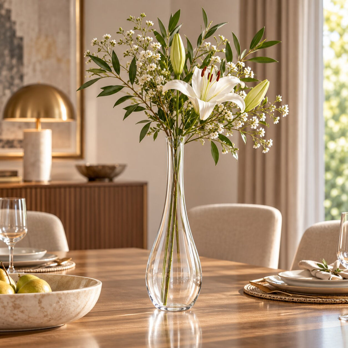 Vase en Verre Transparent Style Japonais pour Plantes