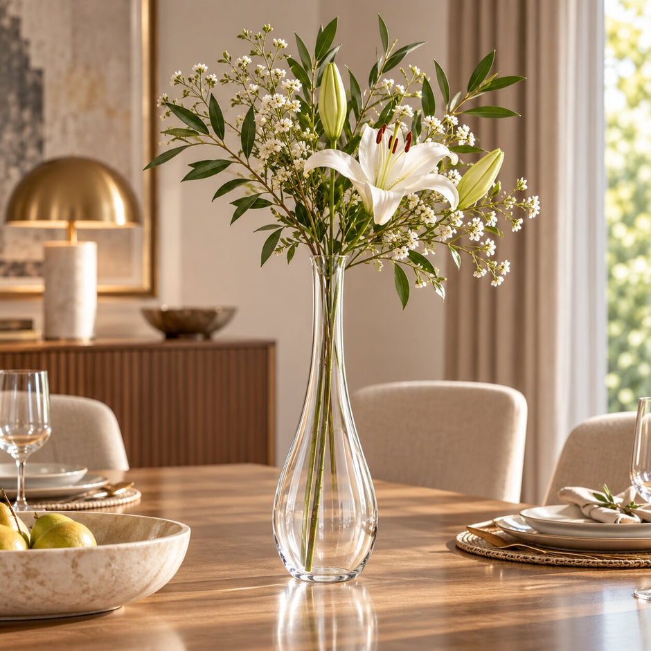 Vase en Verre Transparent Style Japonais pour Plantes