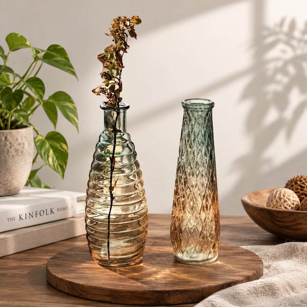 Vase en Verre de Cristal Epais