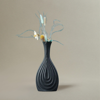 Vase en Céramique Noir pour Fleurs