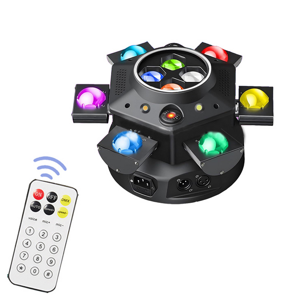 Éclairage Festif Projecteur LED 6 Têtes Effet Stroboscopique