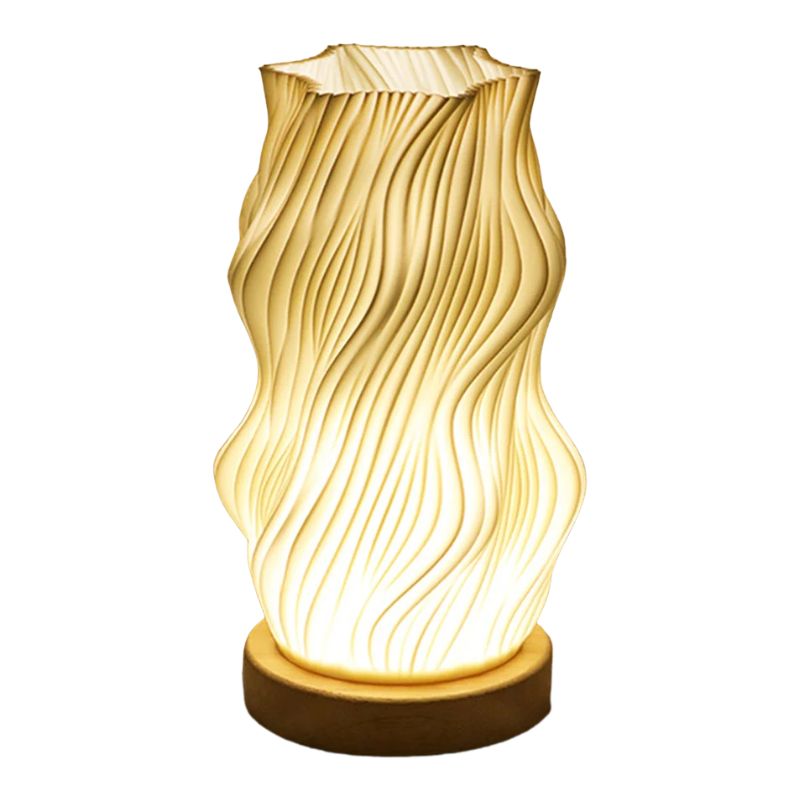 Éclairage de Table Lampe Design Ondulée, éclairage de table ondulée