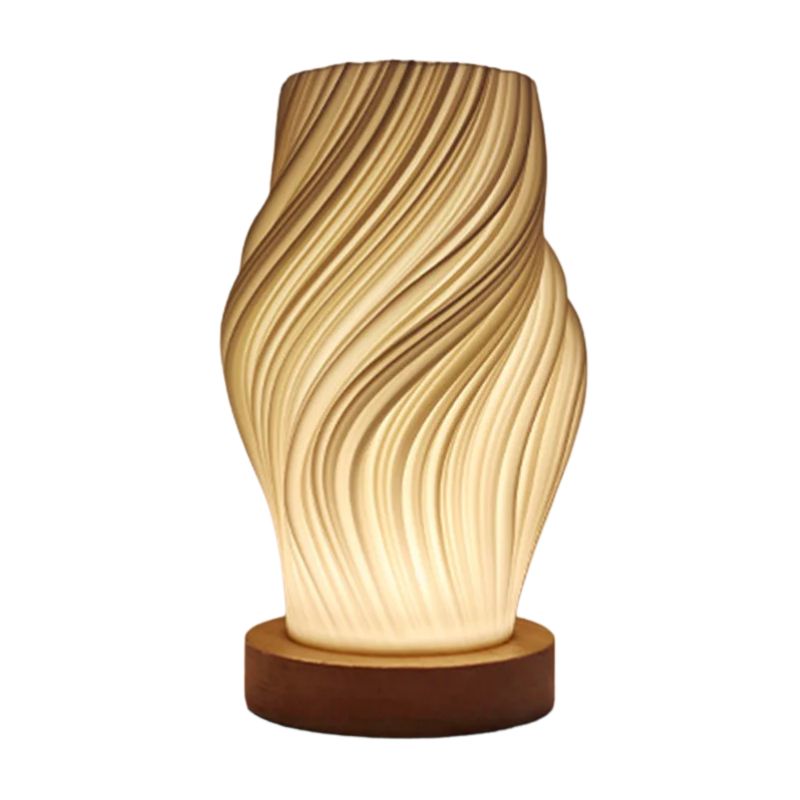 Éclairage de Table Lampe LED Plissée 3D au Design Moderne, éclairage de table moderne