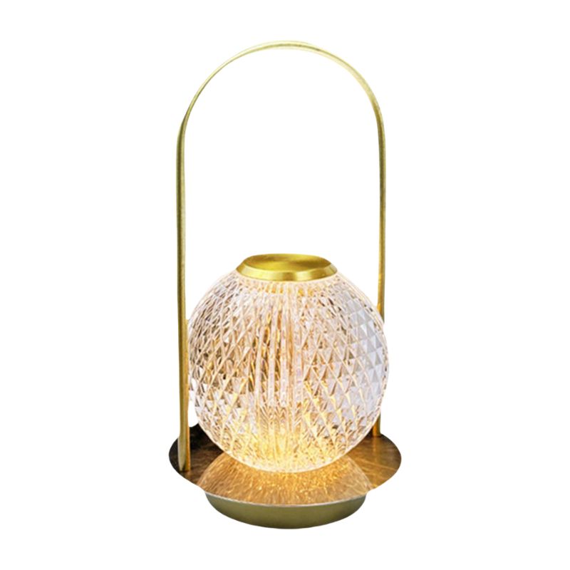 Éclairages De Table En Cristal Doré Avec Poignée Élégante