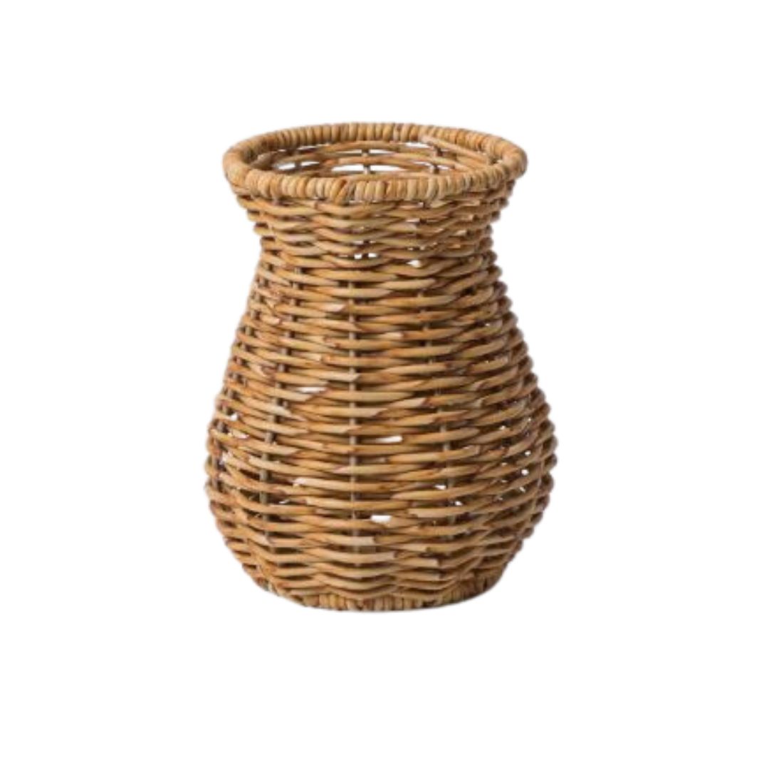 Vase en Osier Tissé pour Fleur