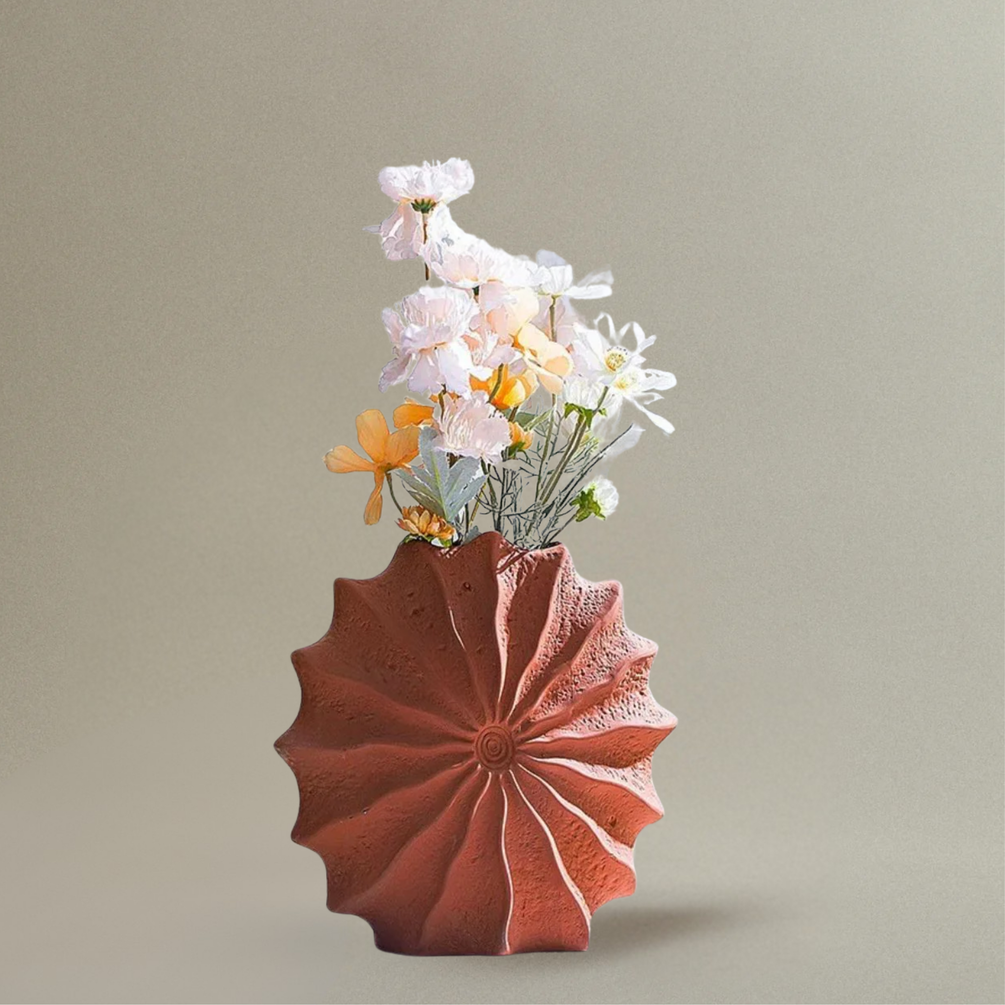 Vase Terracotta en Céramique Pour Fleurs Séchées
