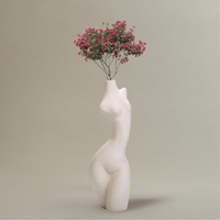 Vase Buste Femme Design Blanc pour Fleurs