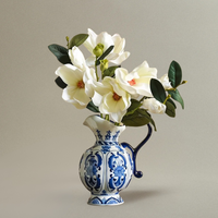 Vase en Porcelaine Style Antique en Bleu et Blanc