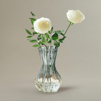 Vase en Cristal Transparent pour Fleurs