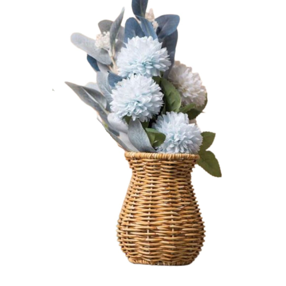 Vase en Osier Tissé pour Fleur